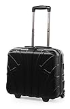 suitline – Pilotentrolley Hartschale, Business Trolley, Kabinengepäck, Handgepäck Trolley, Pilotenkoffer, Bordcase, Bordgepäck, TSA, ABS, 2 Rollen, Schwarz